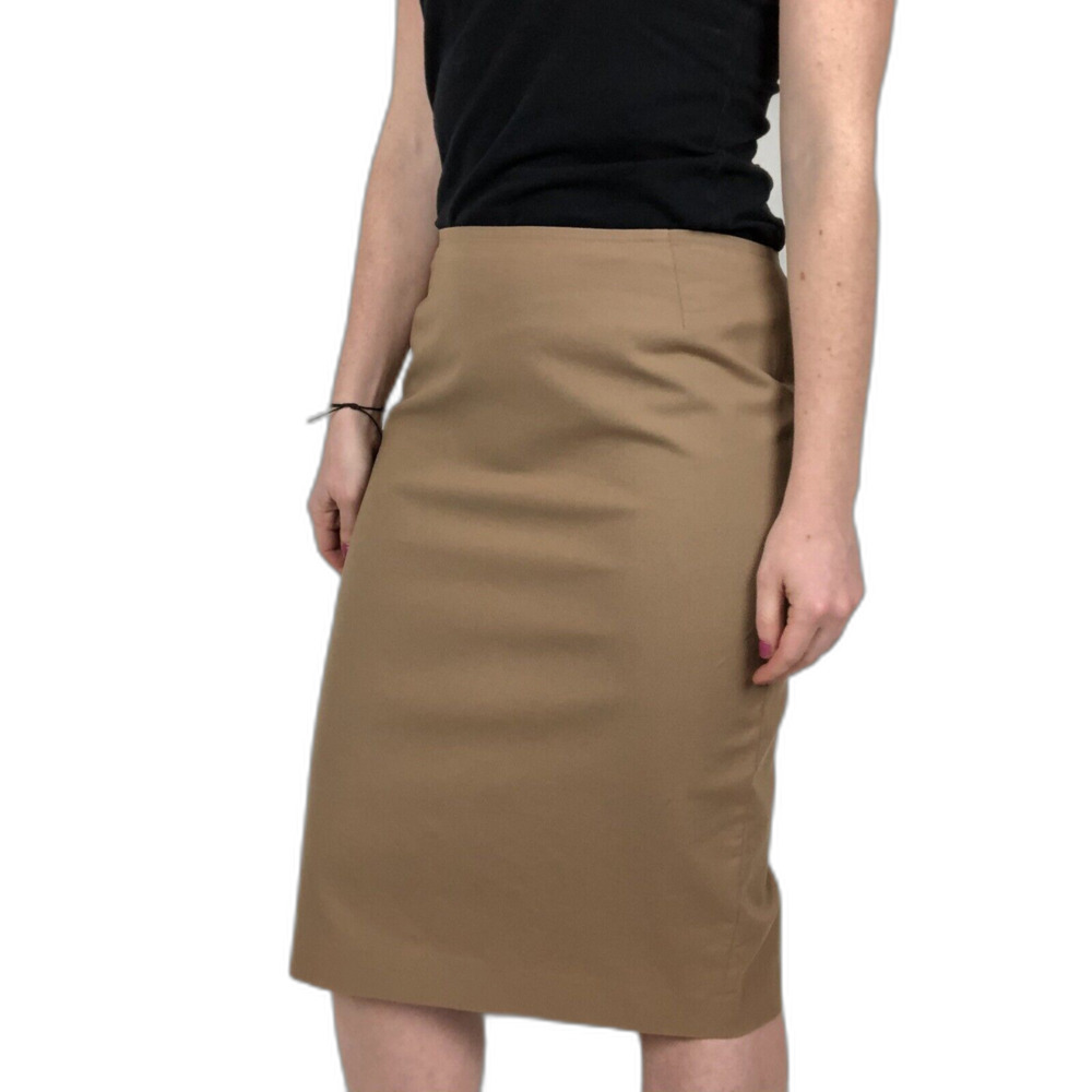 Lafayette 148 New York Tan Brown Pencil Skirt Women's Size 4